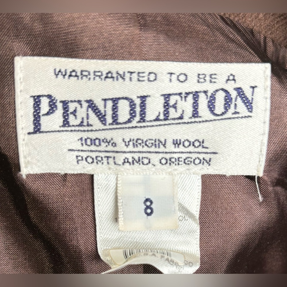 Pendleton 8 Brown Wool Button Up Blazer - image 6